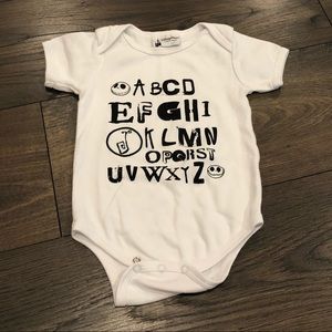 DISNEY Jack Skellington alphabet onesie! Size 12M